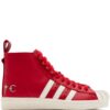 adidas  high-top leather sneakers
