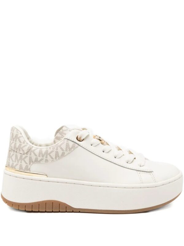Michael Kors  Dottie leather and signature logo trainers