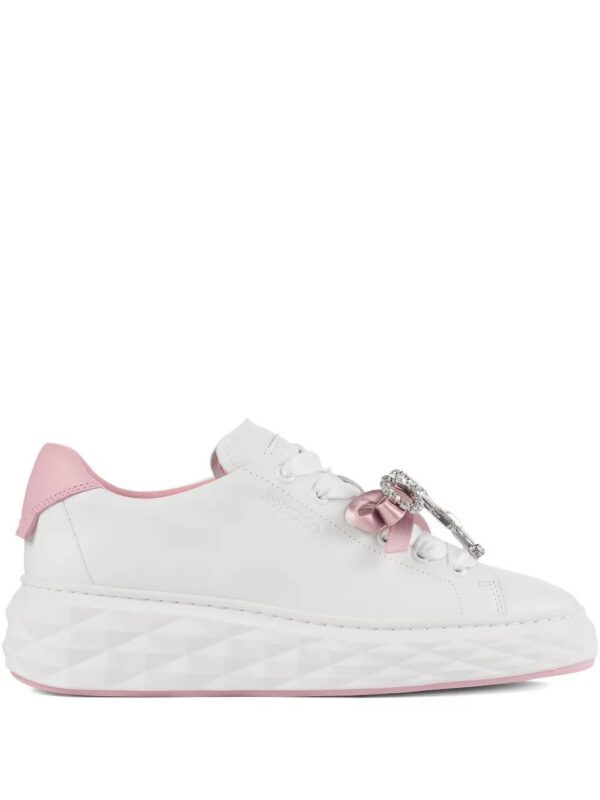 Jimmy Choo  Diamond Light Maxi F crystal-bow sneakers