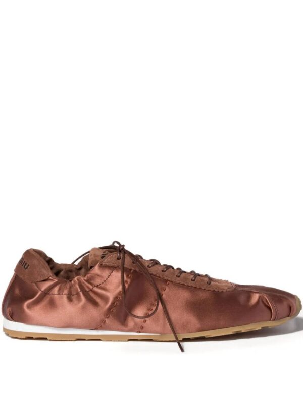 Miu Miu  Plume lace-up fastening sneakers
