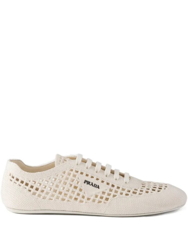 Prada  round-toe lace-up sneakers