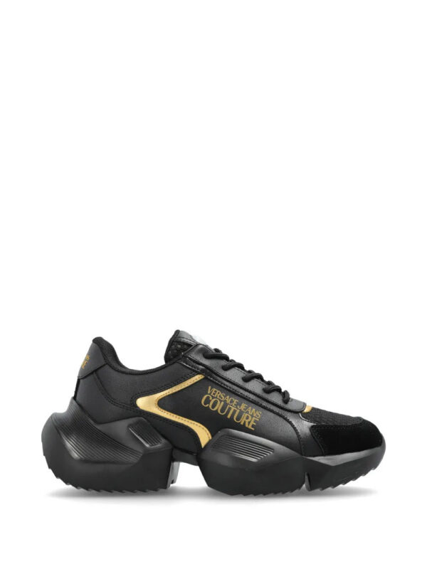 Versace Jeans Couture  leather panelled sneakers