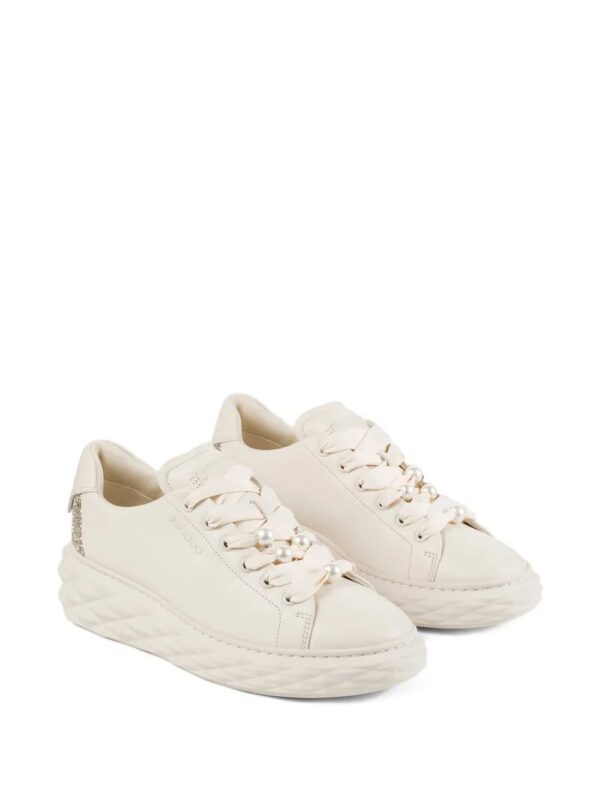 Jimmy Choo  Diamond Light Maxi F pearl ribbon sneakers