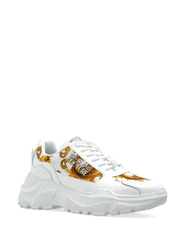 Versace Jeans Couture  Baroque lace-up sneakers