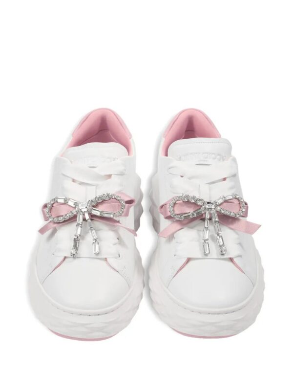 Jimmy Choo  Diamond Light Maxi F crystal-bow sneakers