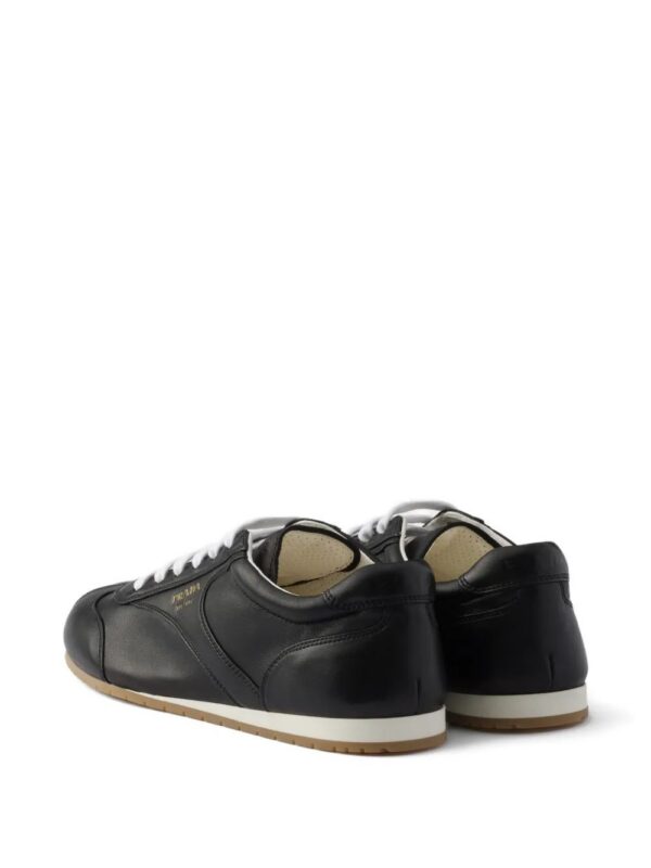 Prada  leather lace-up sneakers