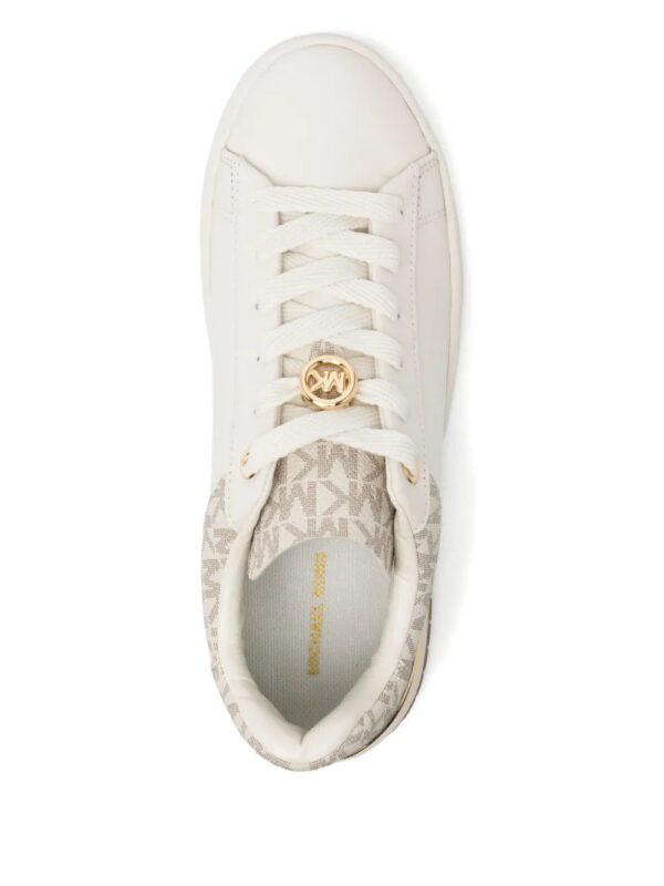 Michael Kors  Dottie leather and signature logo trainers