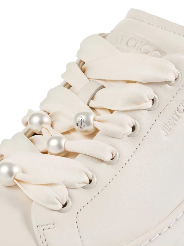 Jimmy Choo  Diamond Light Maxi F pearl ribbon sneakers