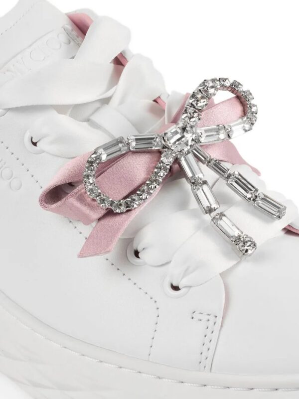 Jimmy Choo  Diamond Light Maxi F crystal-bow sneakers