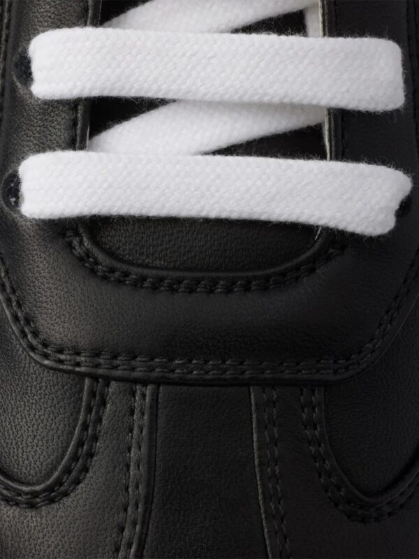 Prada  leather lace-up sneakers