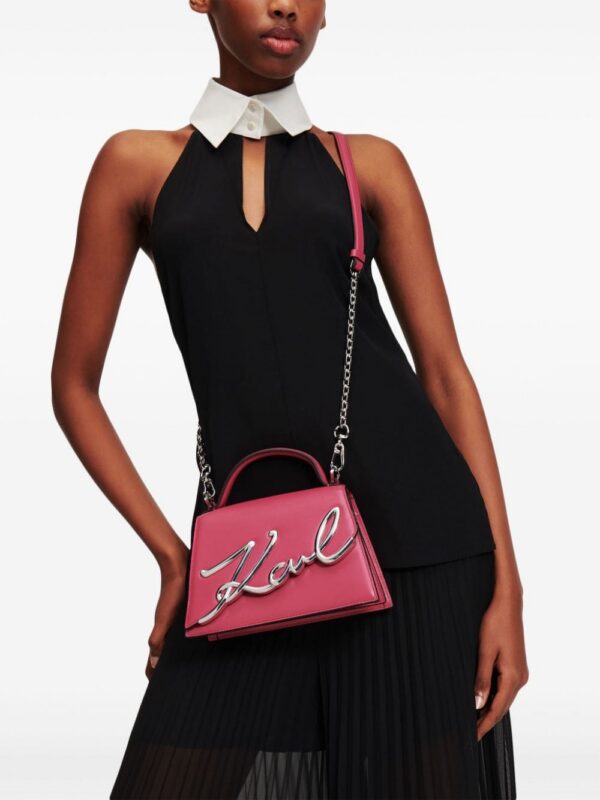 23000207_53448142_1000.jpg Karl Lagerfeld Signature leather top-handle bag