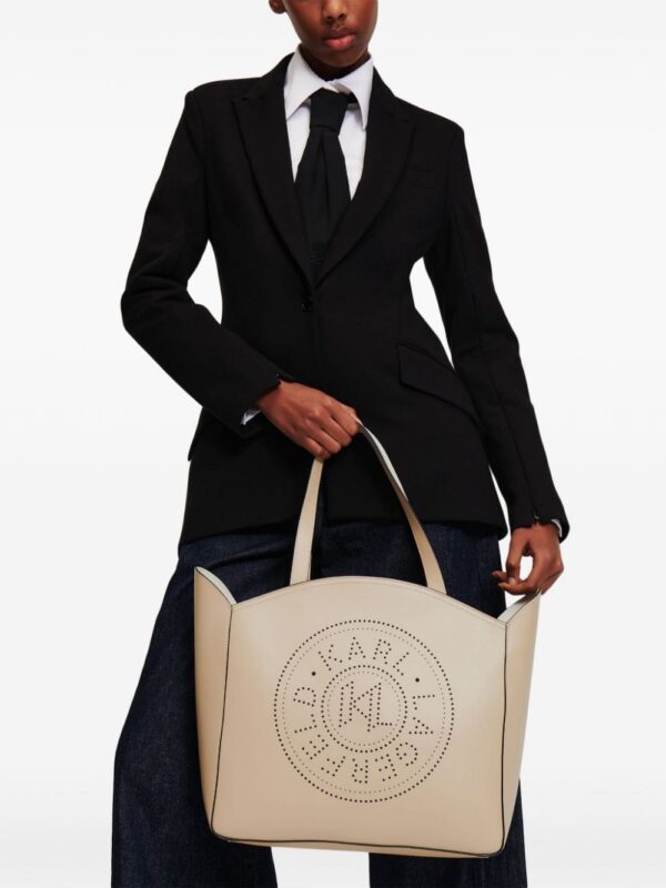 23000212_53447601_1000.jpg Karl Lagerfeld K/Circle perforated-logo tote bag