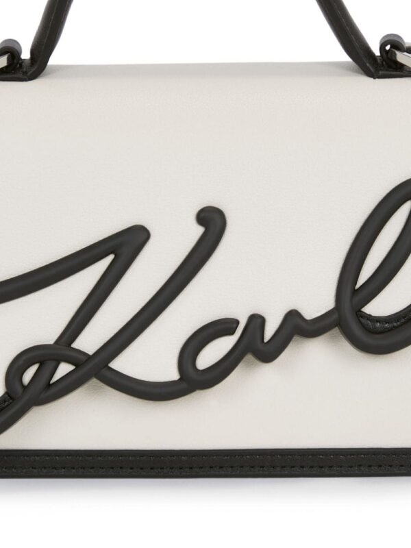 Karl Lagerfeld Signature leather top-handle bag