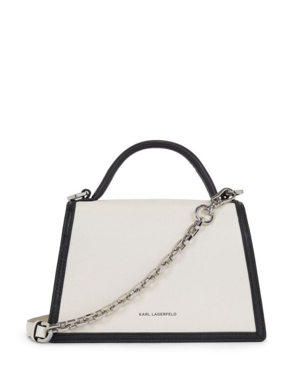 Karl Lagerfeld Signature leather top-handle bag