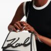 Karl Lagerfeld Signature leather top-handle bag