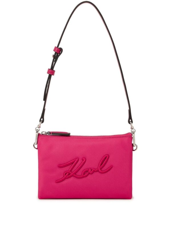 23000274_53447871_1000.jpg Karl Lagerfeld Signature logo-embroidered shoulder bag