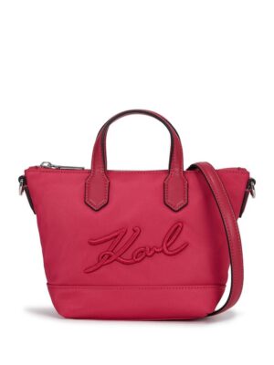 23001090_53611472_1000.jpg Karl Lagerfeld small K/Signature logo-appliqué tote bag