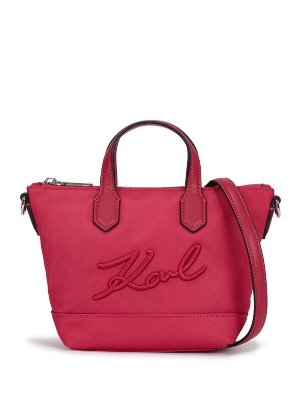23001090_53611472_1000.jpg Karl Lagerfeld small K/Signature logo-appliqué tote bag