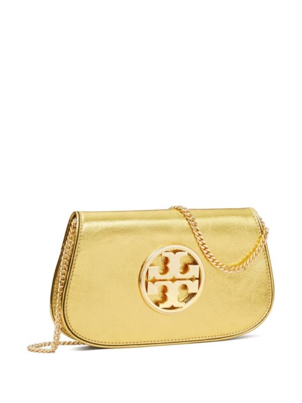 23029694_53731641_1000.jpg Tory Burch Reva metallic-effect clutch bag