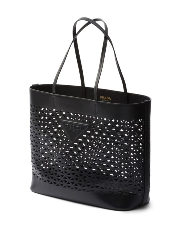 23048910_53161981_1000.jpg Prada logo-perforated leather tote bag