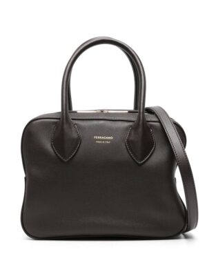 23142923_53408670_1000.jpg Ferragamo logo-debossed leather tote bag