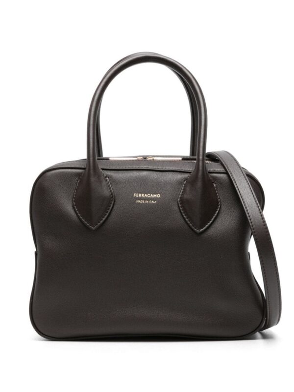 23142923_53408670_1000.jpg Ferragamo logo-debossed leather tote bag