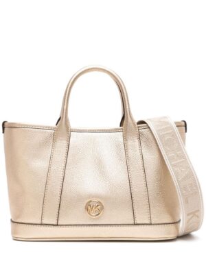 23162599_53482504_1000.jpg Michael Kors small Luisa metallic-leather tote bag