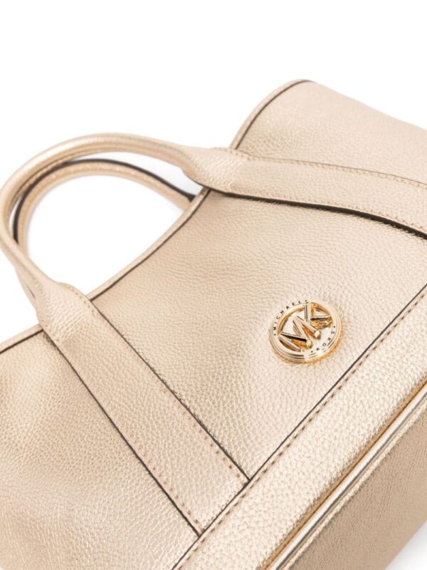 23162599_53482506_1000.jpg Michael Kors small Luisa metallic-leather tote bag