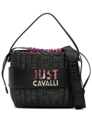 23345600_53619827_1000.jpg Just Cavalli logo-embossed tote bag