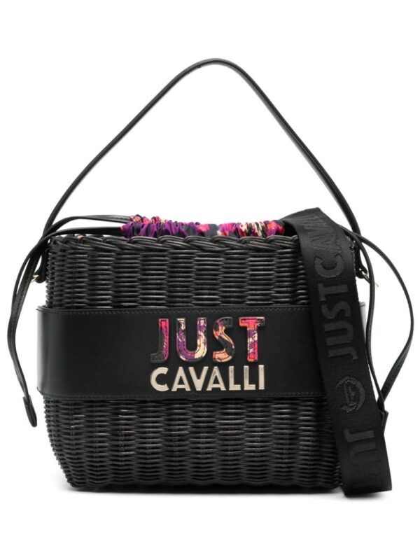 23345600_53619827_1000.jpg Just Cavalli logo-embossed tote bag