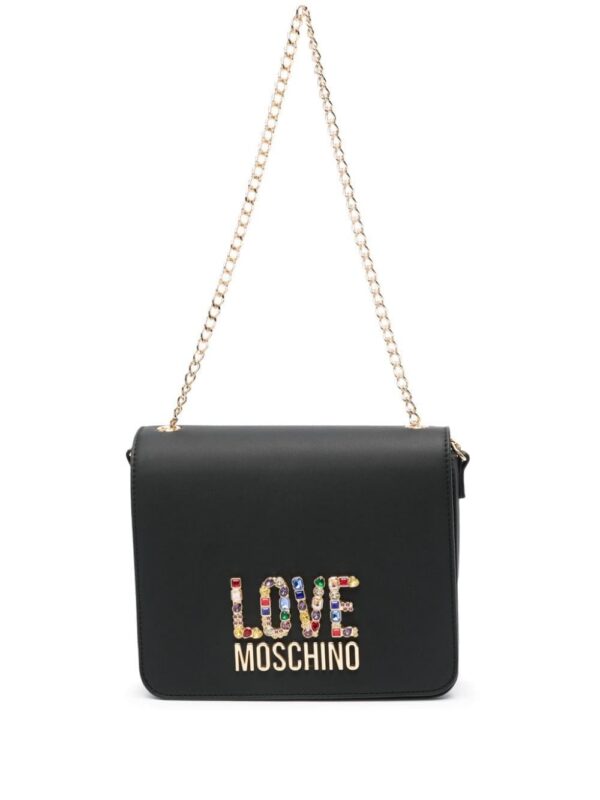 23357843_53445606_1000.jpg Love Moschino logo-lettering shoulder bag