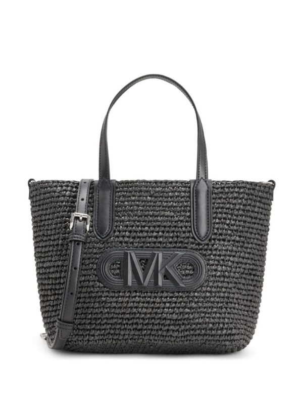 Michael Kors small Eliza straw tote bag