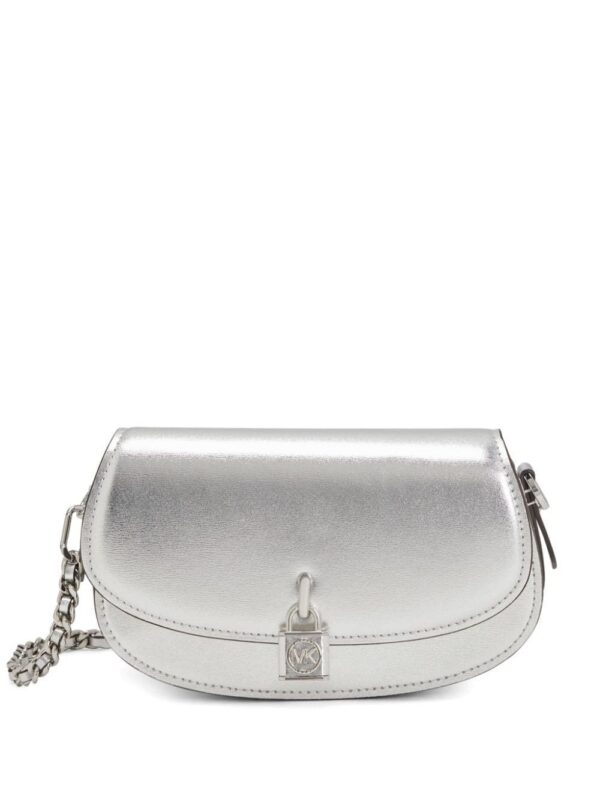 23368658_53982372_1000.jpg Michael Kors small Mila metallic-leather shoulder bag