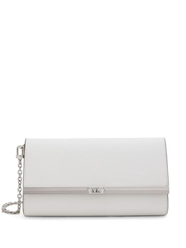 Michael Kors logo-plaque leather clutch bag