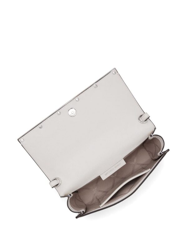 Michael Kors logo-plaque leather clutch bag