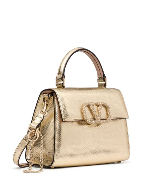 Valentino Garavani mini VSling metallic tote bag