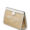 23452487_53776831_1000.jpg Jimmy Choo Avenue logo-embroidered woven clutch