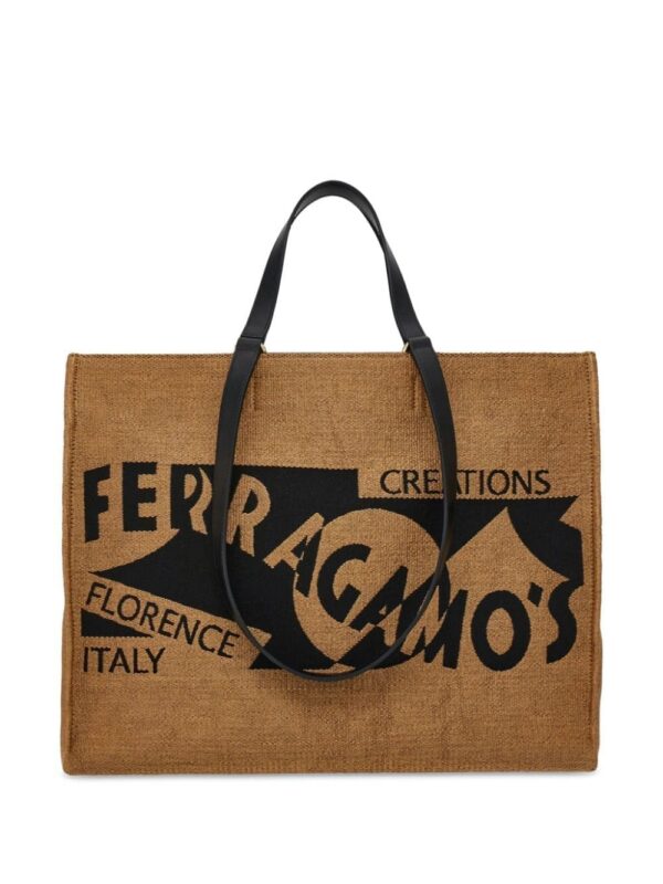 23495495_53714074_1000.jpg Ferragamo large Venna logo-embroidered tote bag