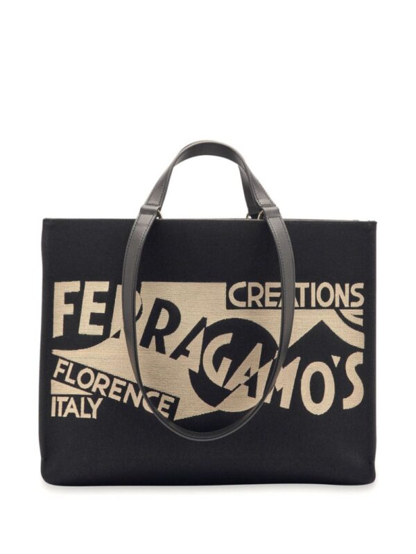 23496604_53714019_1000.jpg Ferragamo medium Venna logo-embroidered tote bag