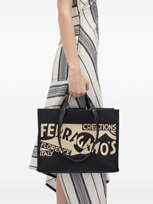 23496604_53714020_1000.jpg Ferragamo medium Venna logo-embroidered tote bag