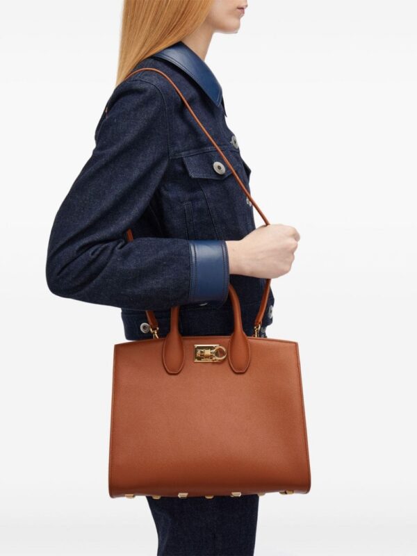 Ferragamo Studio Box leather tote bag