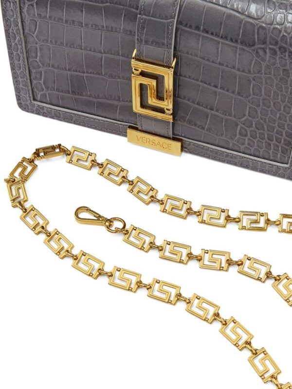 23497575_53591911_1000.jpg Versace Greca Goddess crocodile-embossed shoulder bag