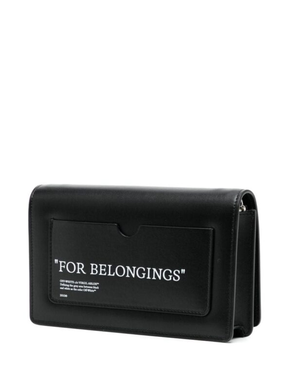 23505113_53620039_1000.jpg Off-White slogan-print leather clutch bag