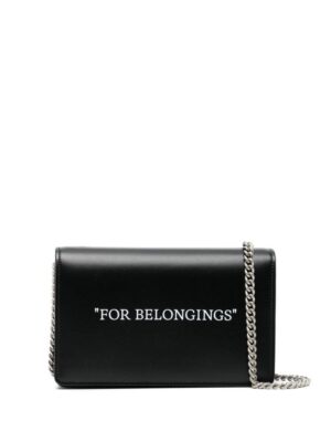 23505113_53620044_1000.jpg Off-White slogan-print leather clutch bag