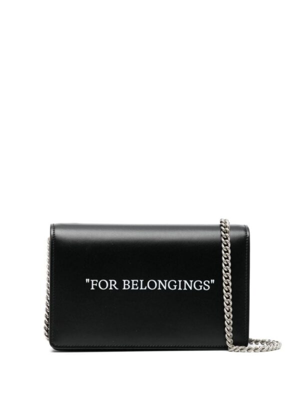 23505113_53620044_1000.jpg Off-White slogan-print leather clutch bag
