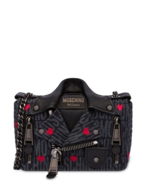 23506197_53690092_1000.jpg Moschino Biker logo-jacquard shoulder bag
