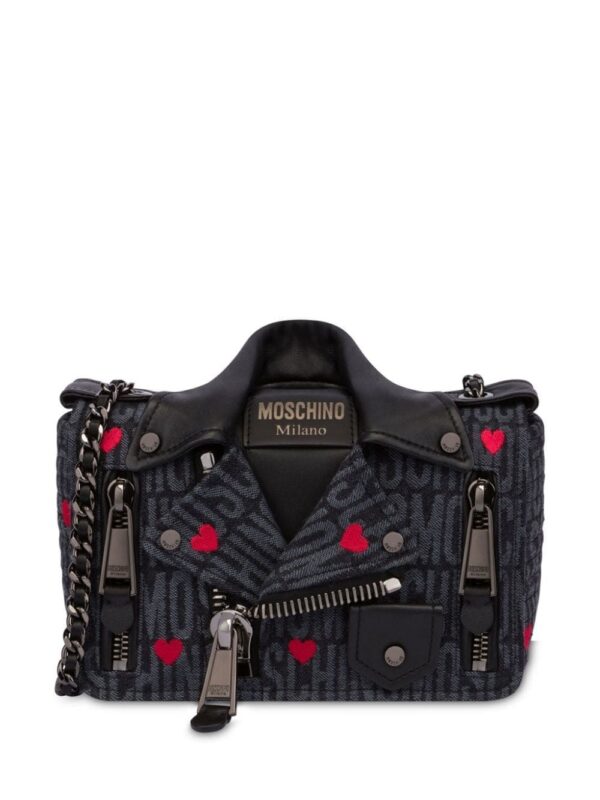 23506197_53690092_1000.jpg Moschino Biker logo-jacquard shoulder bag