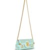 Balmain B-Buzz 23 crystal-embellished suede clutch bag