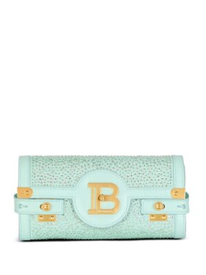 23537702_53453165_1000.jpg Balmain B-Buzz 23 crystal-embellished suede clutch bag