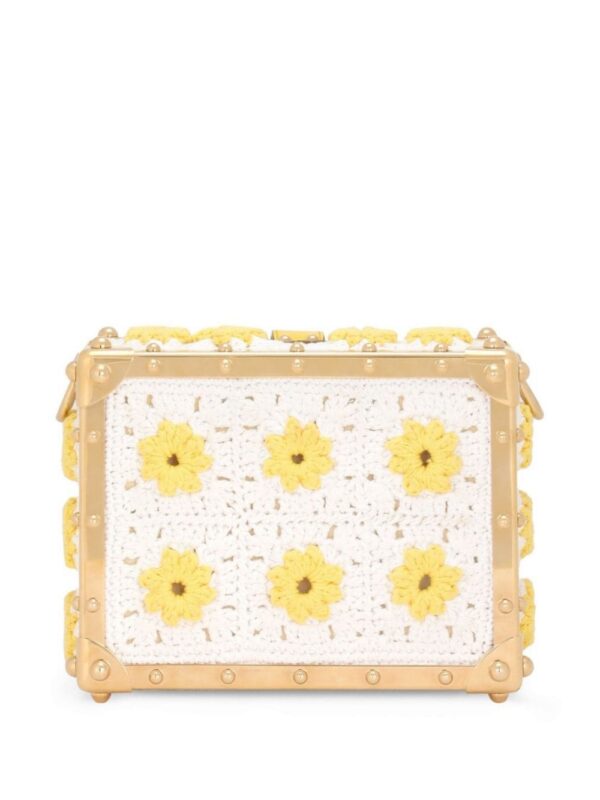 23602028_53772537_1000.jpg Dolce & Gabbana Dolce Box crochet-panel clutch bag